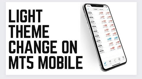 CHANGE MT5 MOBILE THEME FROM LIGHT TO DARK