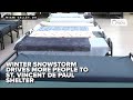 Ref:dzKnC68zfrM Winter snowstorm drives more people to st. vincent de paul shelter