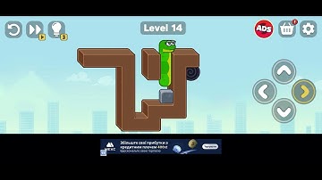 Snake Puzzle: Slither to Eat! Level 14. Walkthrough.