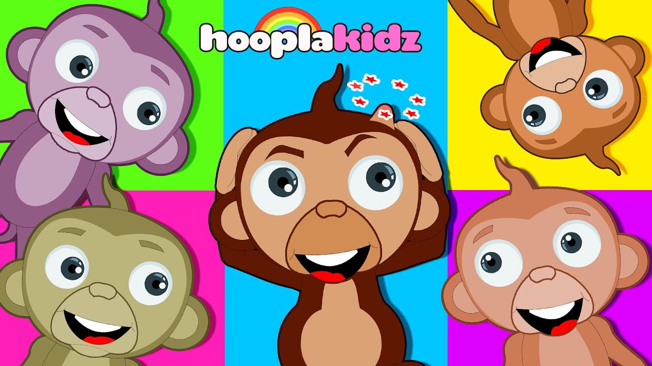 Cinco Macaquinhos | Five Little Monkeys Jumping on the Bed | Nursery