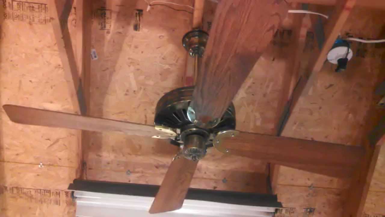 Thomas Fasco Copy Ceiling Fan In Antique Polished Brass Oak Thomas Fasco Copy Ceiling Fan In Antique Polished Brass Oak Blades