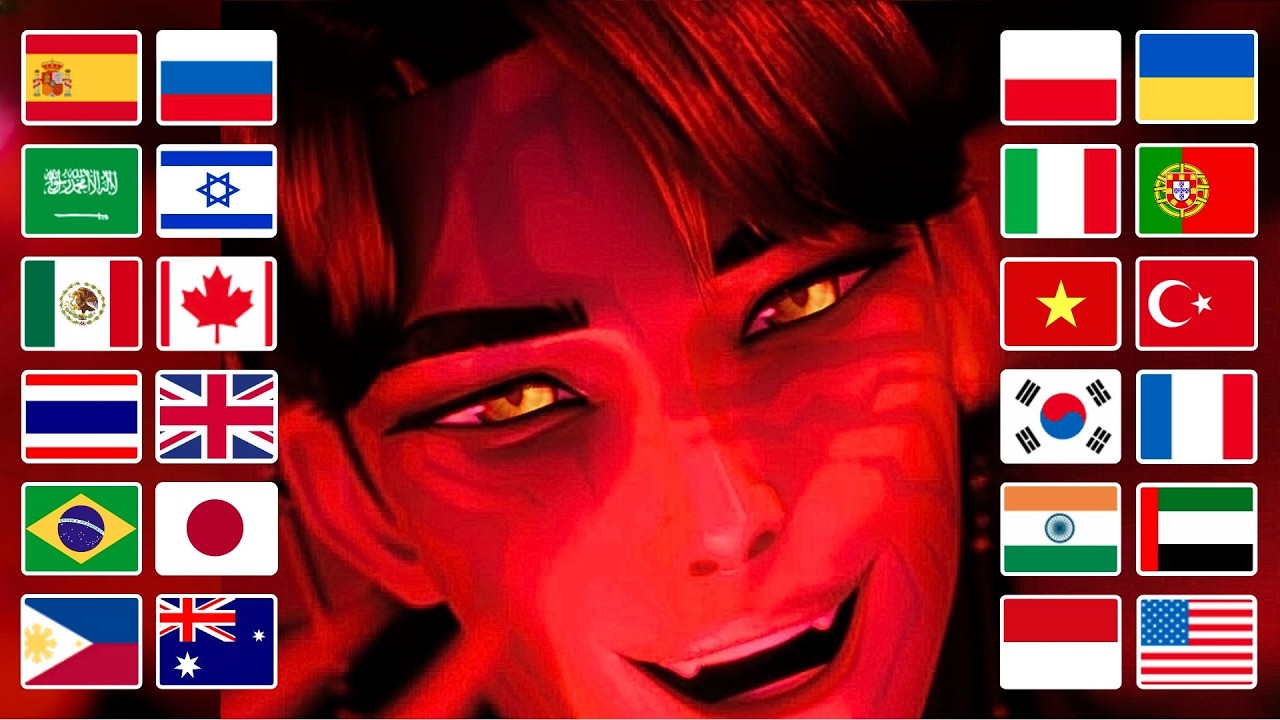 "Your idol" Saja boys in 18 different languages and versions (KPop Demon hunters)
