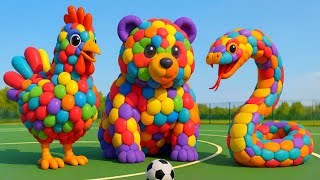 The mascot vibrato assistant Dog placed on the football field is popular, co-produced, and creative