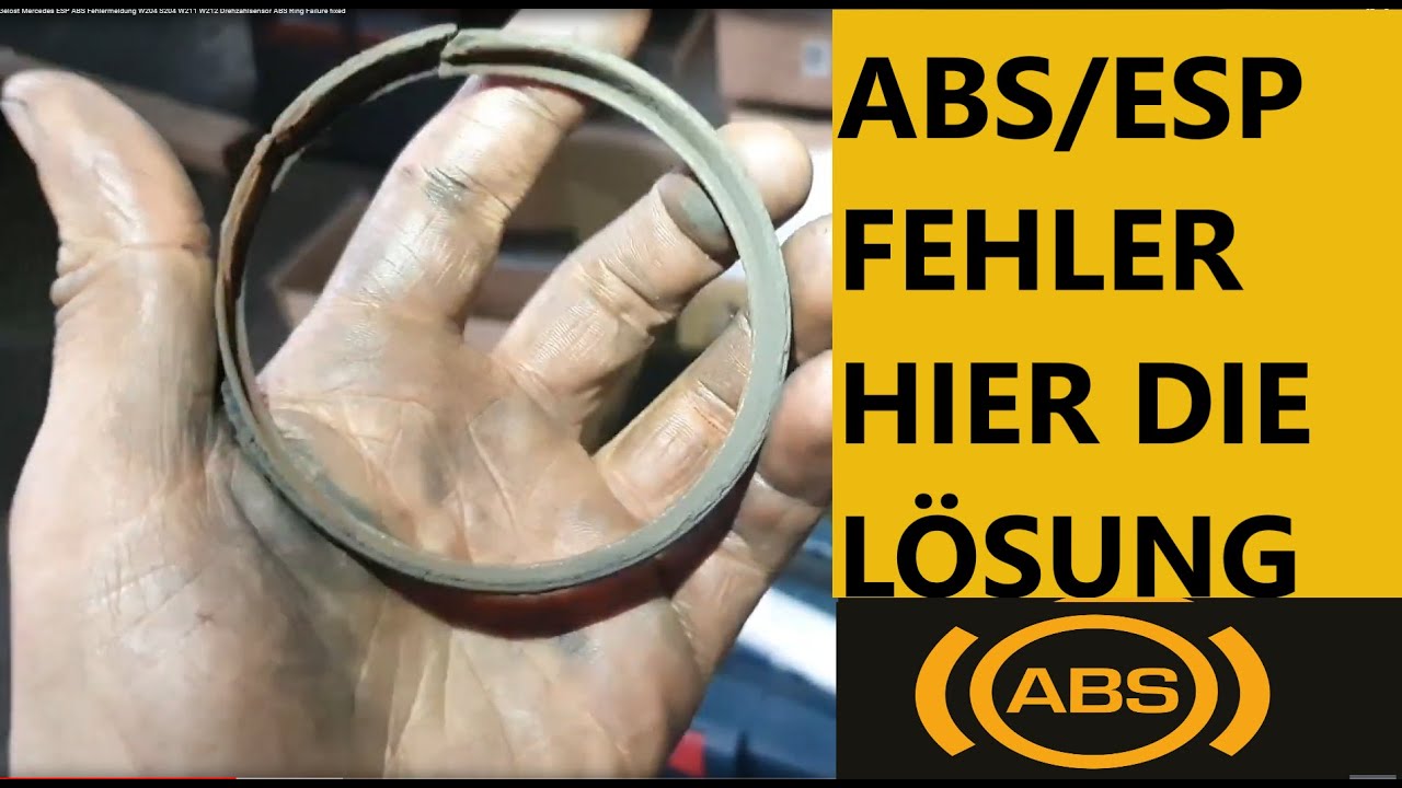 ESP ABS DSC Fehlermeldung Drehzahlsensor ABS Ring Magnetring Failure fixed  