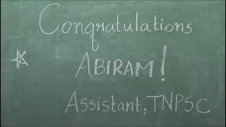 V. ABIRAMA SIVAN | ASSISTANT IN TNPSC  | TNPSC | GROUP-II-A ACHIEVER | Suresh IAS Academy