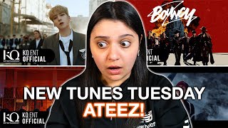 DISCOVERING ATEEZ  The Real, HALAZIA, BOUNCY, Crazy Form M/V's | REACTION!!