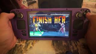 Mortal Kombat 1 steam deck Scorpion fatality on Mileena