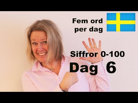 Dag 6 - Fem ord per dag  Siffror 0-100 Learn Swedish A1 CEFR @svenskamedmarie