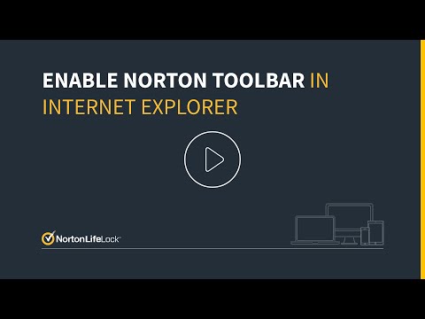 Enable Norton Toolbar in Internet Explorer