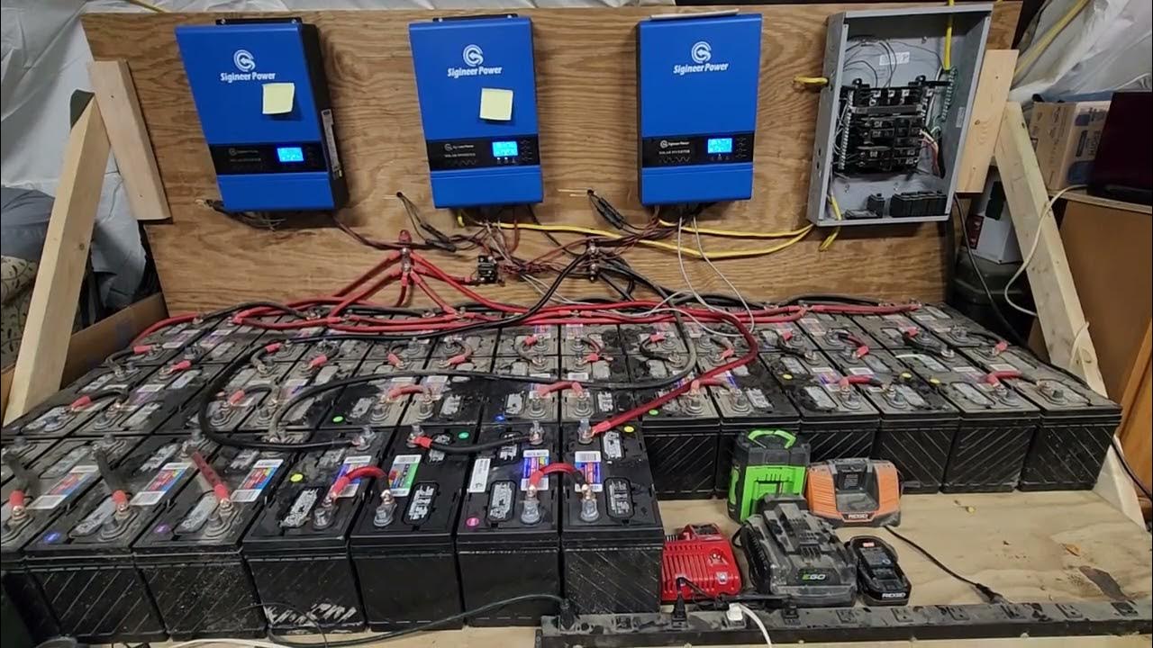 36 Walmart Batteries = 48,633 Wh. 3 Phase power, update video. YouTube