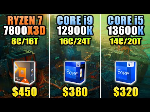 R7 7800X3D vs i9 12900K vs i5 13600K - How Much Performance Difference?