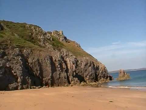 On Barafundle Bay beach in Pembrokeshire: swn y mor