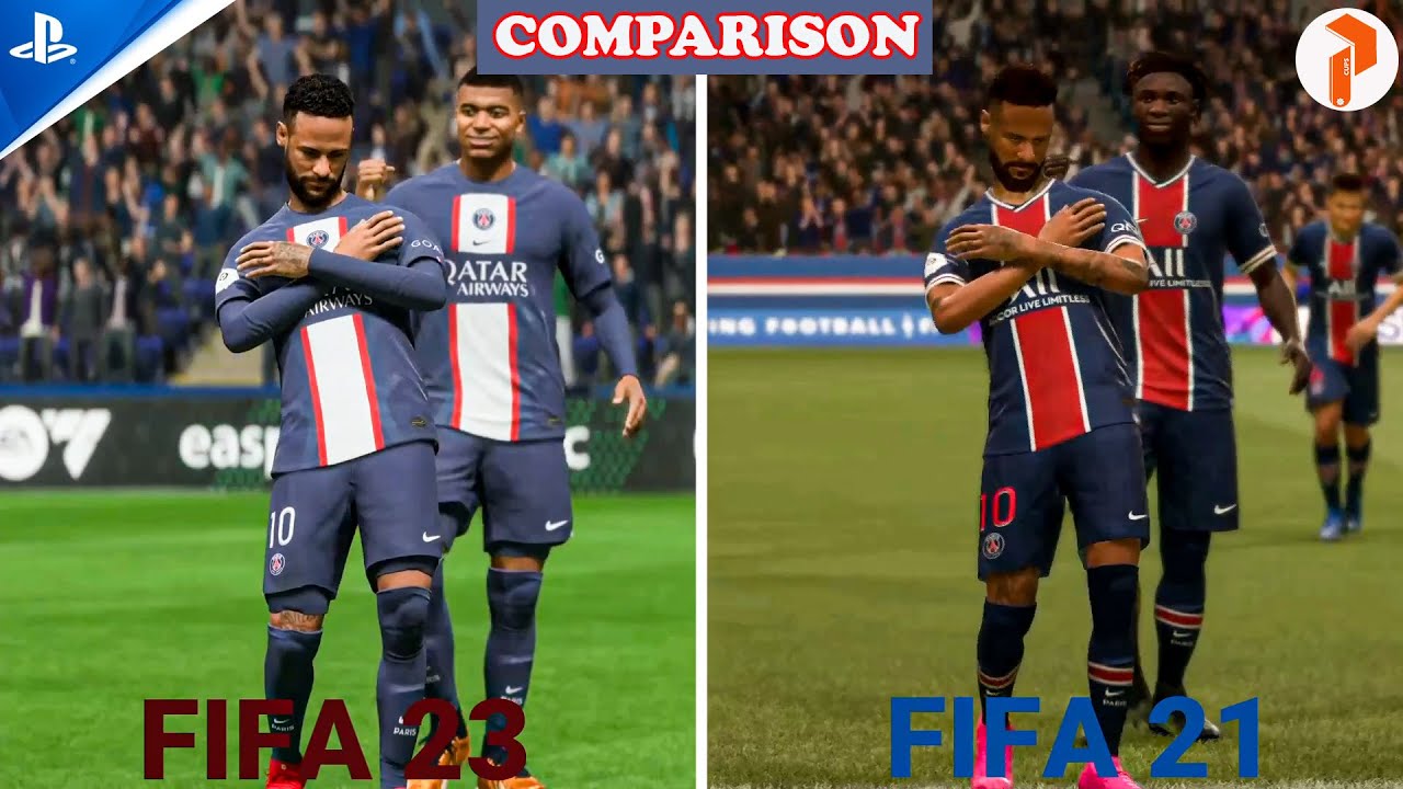 "FIFA 23 vs FIFA 21 | Shocking Evolution of Faces & Goal Celebrations!" 