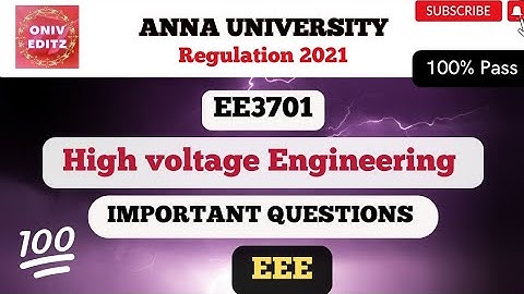 EE 3701 | High voltage Engineering Important questions|Be Prepare 👍
