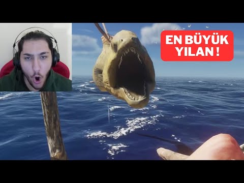 DEV YILAN BALIĞINI AVLADIM ! STRANDED DEEP ( 10. BÖLÜM)