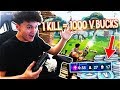 Giving My Little Brother 1000 V BUCKS For Every Kill In Fortnite: Battle Royale