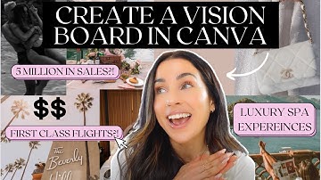 How to create a vision board in Canva + manifest your BIGGEST year yet!