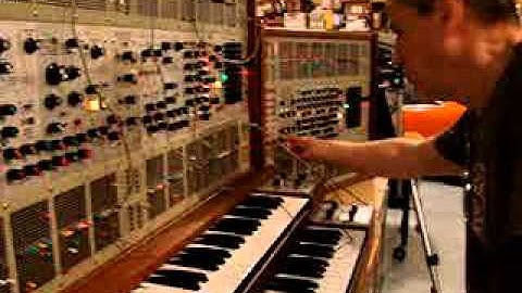 Pete Townshends ARP 2500 being tuned up by Phil Cirocco