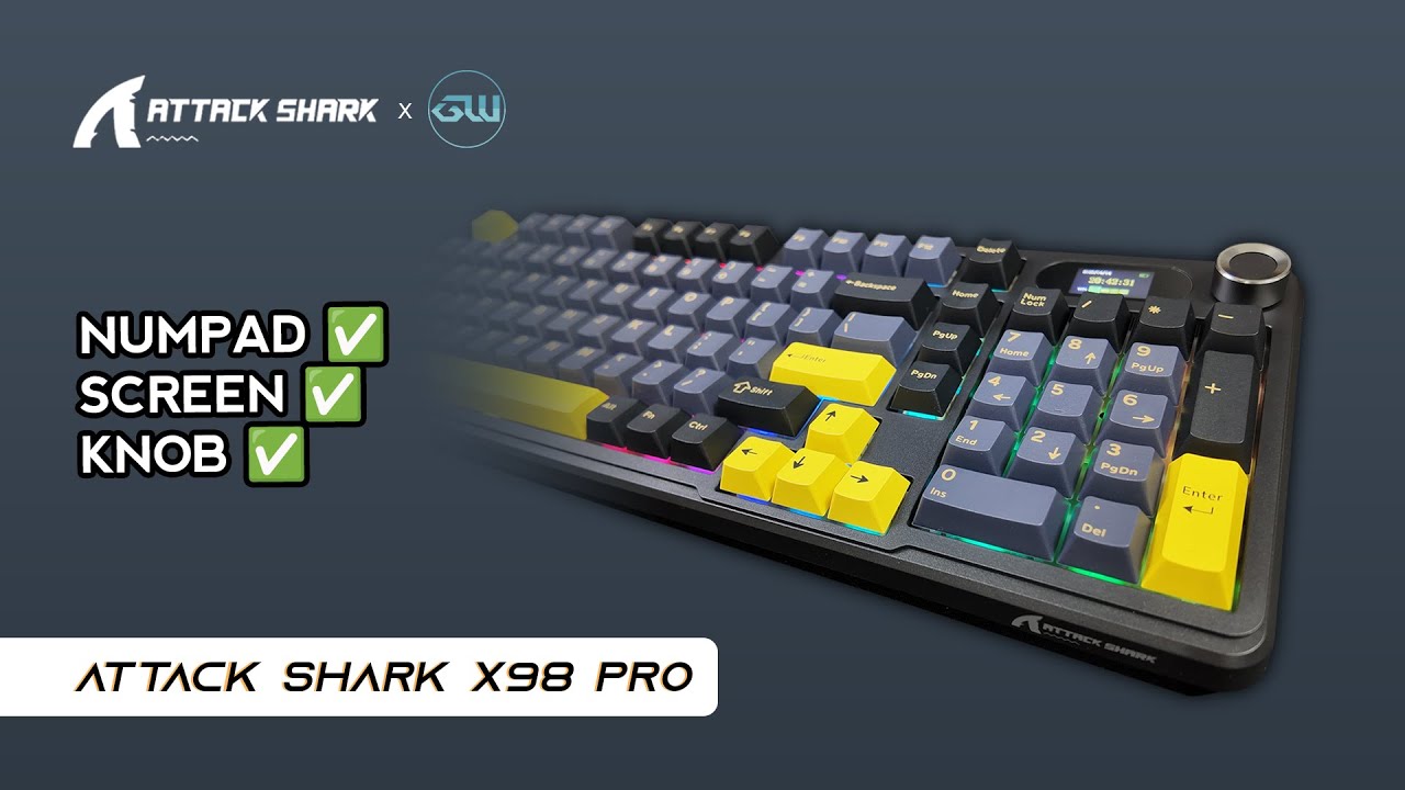 Numpad? Screen? Knob? Attack Shark X98 Unboxing [Eng Subbed] (Tagalog)
