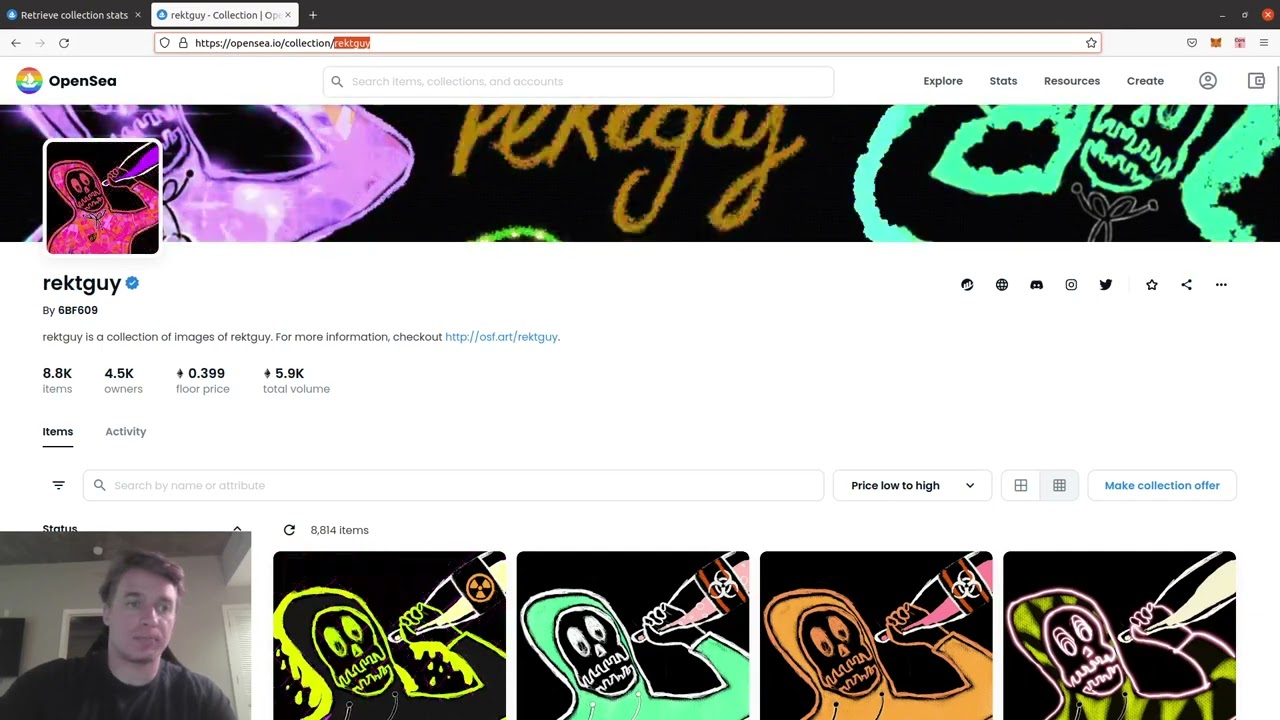 How to get NFT Collection stats using the Opensea API and Python