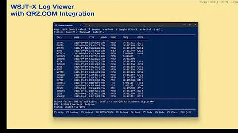 The new WSJT-X LogViewer utility for Window - with QRZ.COM integration!
