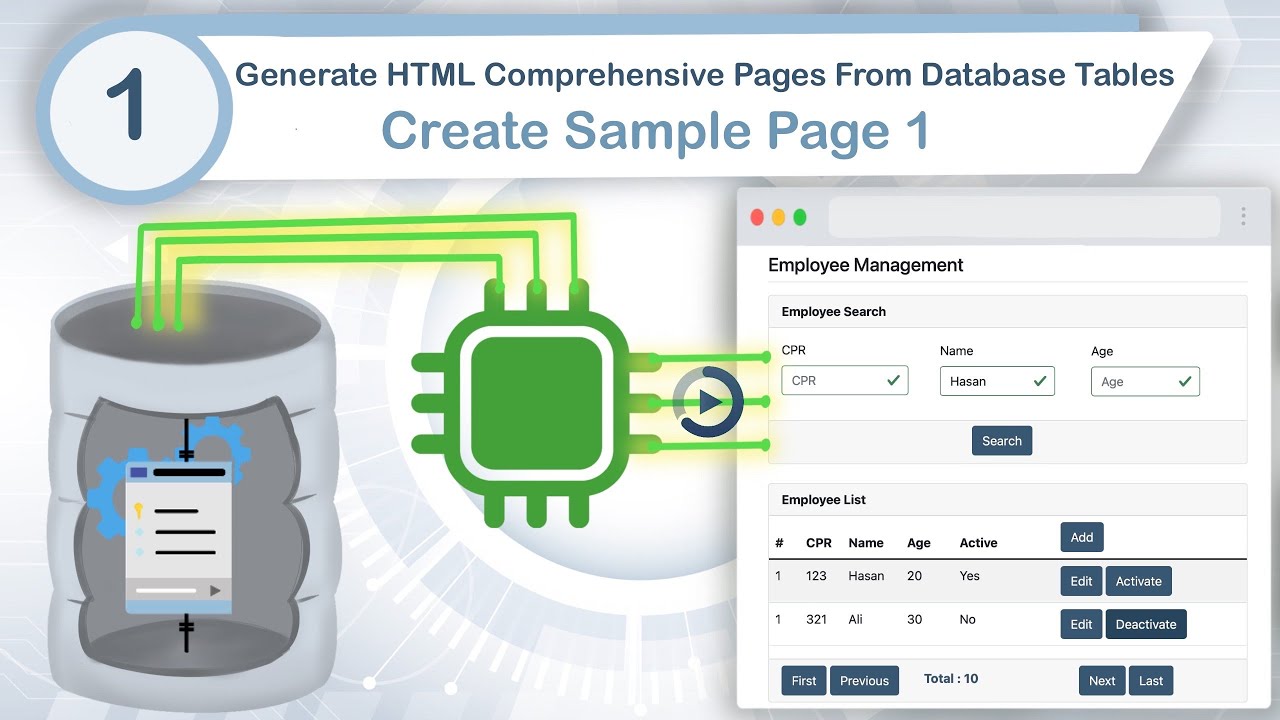 Generate HTML Pages From Database Tables - Part 1 - YouTube