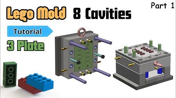 SOLIDWORKS MOLD DESIGN - SPLIT Core Cavity - Lego Brick 1/3