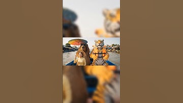 tạo video bằng công nghệ AI VEO 3 | Capybara và hổ đi chợ nổi cái răng|
