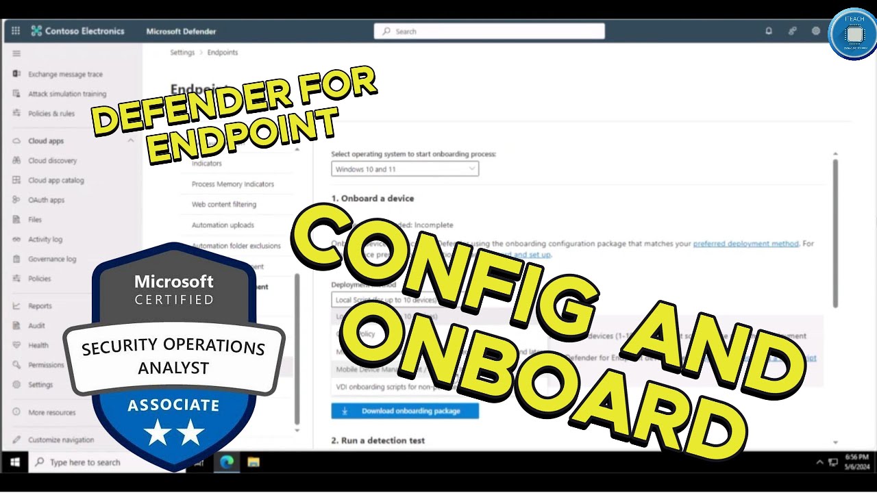 MICROSOFT DEFENDER CONFIG AND ONBOARD - YouTube