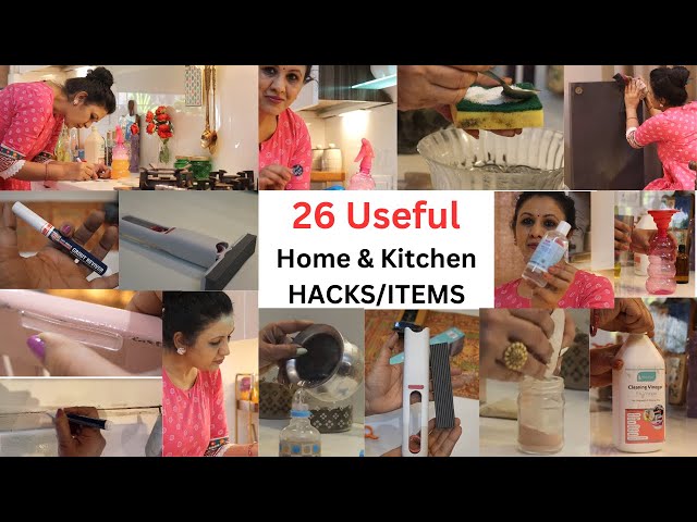 26 Genius Home & Kitchen Hacks / Items  , Useful Products ,Mini Mop & Kitchen tools,DIY Cleaners class=