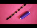 Easy Crystal Bracelet Making//how to make//bracelet stiching thread
