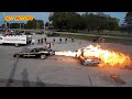 Уничтожение реактивной струей  Jet Engine burns car