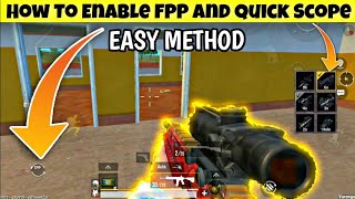 HOW TO ENABLE QUICK SCOPE OR FPP/TPP MODE OR 400 GYRO SENSITIVITY IN PUBG MOBILE LITE | BGMI LITE.