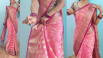 organza silk saree draping perfectly easy tips and tricks | saree draping tutorial