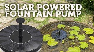 Solar powered water fountain pump
