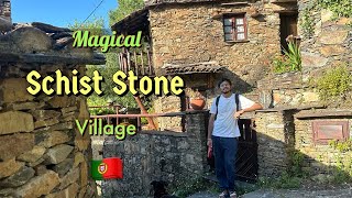 Hiking up to a Traditional Fairytale Schist Mountain Village in Lousã Portugal