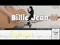 Billie jean  michael jackson  fingerstyle guitar  tab  chords  lyrics