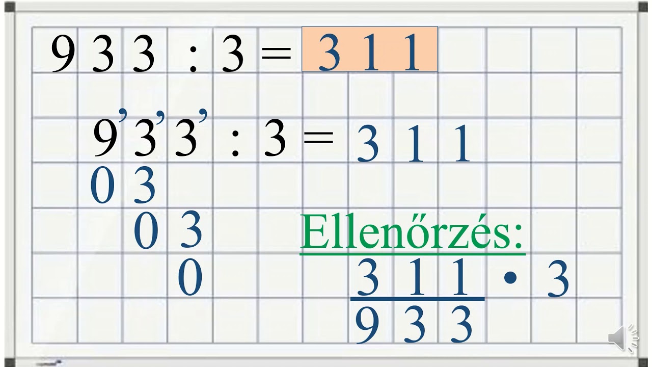 Az írásbeli osztás