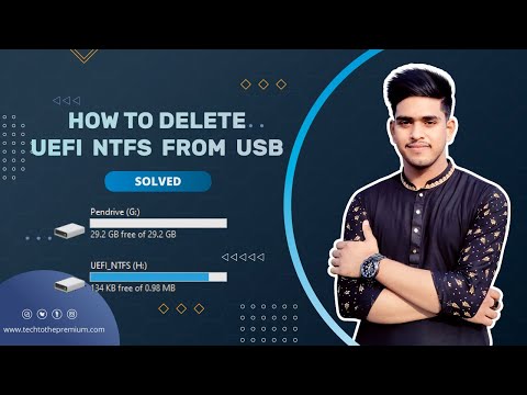 how to remove/delete uefi ntfs partition from usb/pendrive | Tech To The Premium | Jobayer Hossen