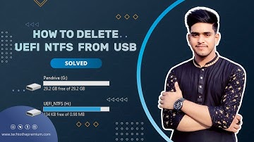 how to remove/delete uefi ntfs partition from usb/pendrive | Tech To The Premium | Jobayer Hossen