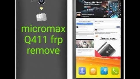 how to micromax q411 frp lock remove