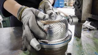 Process of Making Kitchen Sink Strainer. Stainless Steel Factory in Korea