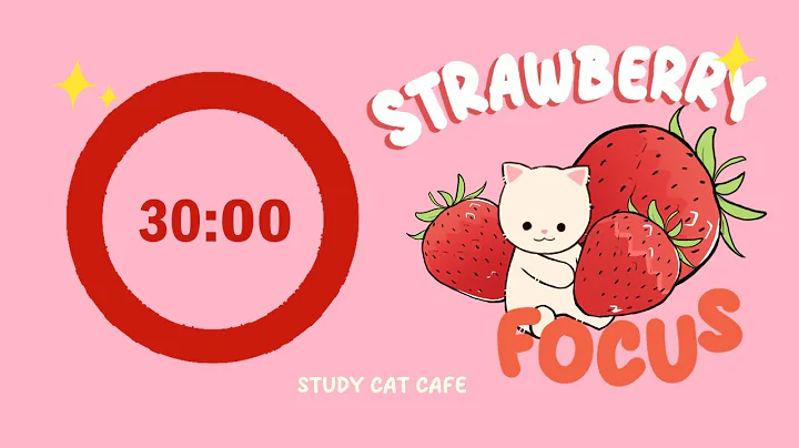 STUDY WITH ME Focus Pomodoro Timer 3x30 (1.5hr) |Cat Cafe 🐈| Lofi beats + white noise