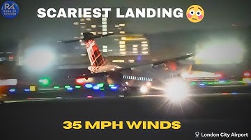 SHOCKING Nose-Heavy Touchdown 😱 | Loganair ATR 72-600 Battles 35 mph Winds – CROSSWINDS at LCY