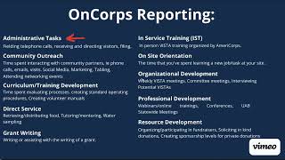 OnCorps Categories