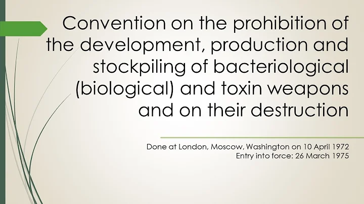 Prohibition of the development, production and sto...