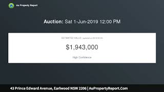 43 Prince Edward Avenue, Earlwood NSW 2206 | AuPropertyReport.Com