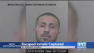 El Dorado County Escaped Inmate Recaptured