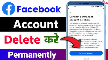Facebook Account Delete Kaise Kare | How To Delete Facebook Account Permanently | Fb account delete 