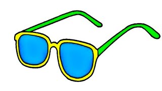 how to draw sun glasses drawing coloring paintings | specs very easy drawing cute drawings tutorials